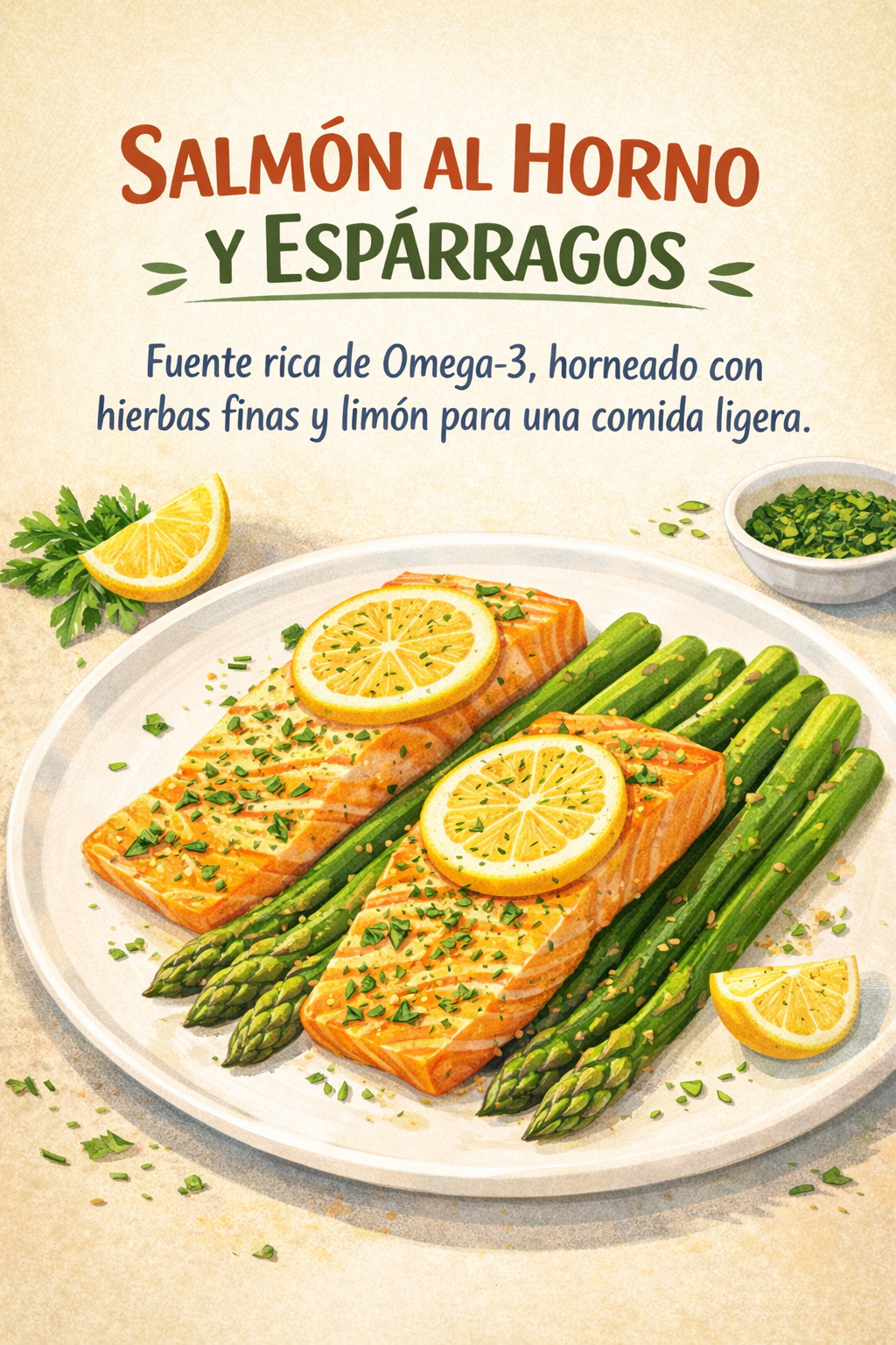 Salmón con espárragos